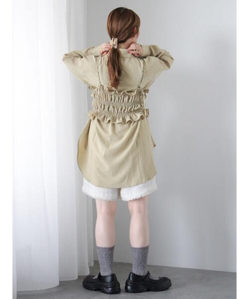 ehka sopo(エヘカソポ)の「ツイードラップパンツ(セットアップ可)(その他パンツ・レディース・サックスブルー/オフホワイト/ブラック・F)」の9枚目の写真