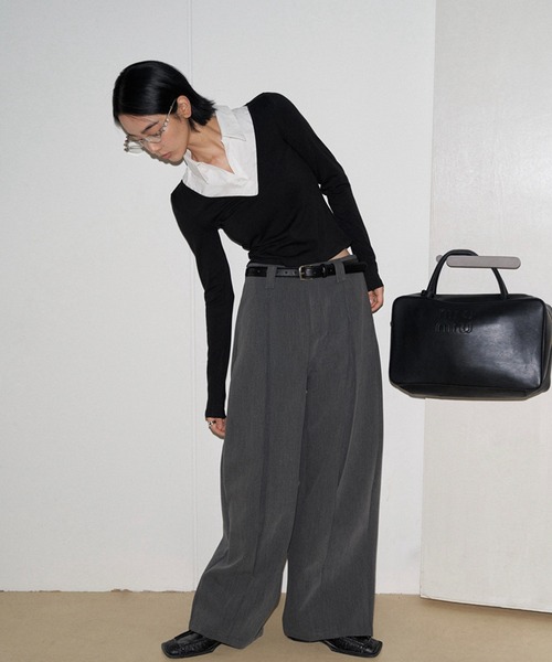 aimoha(アイモハ)の「【moyo】インバーテッド プリーツパンツ(その他パンツ・レディース・ブラック/グレー・LARGE/MEDIUM/SMALL)」の11枚目の写真