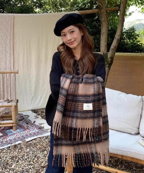 セール】HALEY PESCA/カラフルボリュームチェックマフラー（マフラー