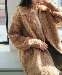 Kastane | 【4色展開】ウェーブ起毛ロングニット(カーディガン/ボレロ)