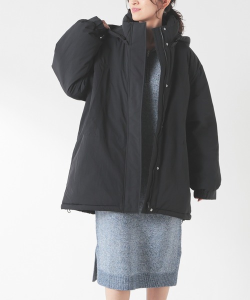 Honeys（ハニーズ）の「【非フッ素撥水加工】モンスターブルゾン（ダウンジャケット/コート・レディース・アイボリー/ブラック/カーキ/グレー・M/L）」の19枚目の写真