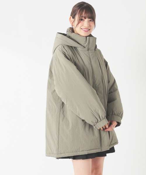 Honeys（ハニーズ）の「【非フッ素撥水加工】モンスターブルゾン（ダウンジャケット/コート・レディース・アイボリー/ブラック/カーキ/グレー・M/L）」の21枚目の写真