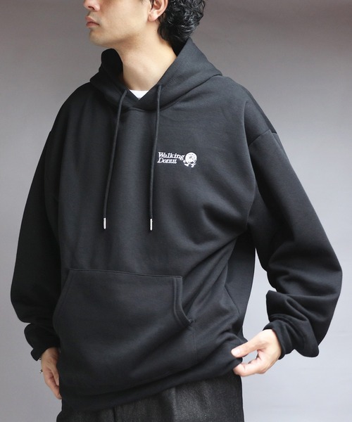 ８(eight)（エイト）の「裏起毛WALKING DONUTプルパーカー（パーカー・メンズ・スミクロ/ホワイト/ブラック・MEDIUM/X-LARGE/LARGE）」の2枚目の写真