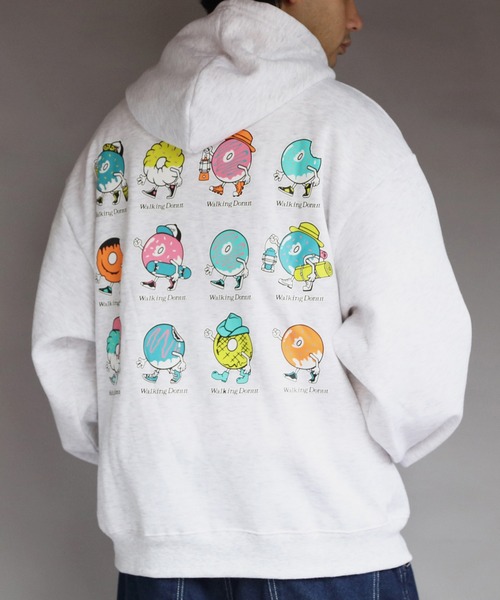 8(eight)(エイト)の「裏起毛WALKING DONUTプルパーカー(パーカー・メンズ・スミクロ/ホワイト/ブラック・MEDIUM/X-LARGE/LARGE)」の12枚目の写真