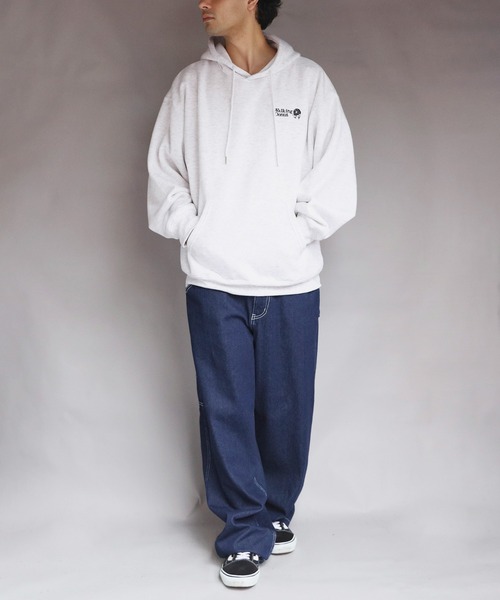 ８(eight)（エイト）の「裏起毛WALKING DONUTプルパーカー（パーカー・メンズ・スミクロ/ホワイト/ブラック・MEDIUM/X-LARGE/LARGE）」の15枚目の写真