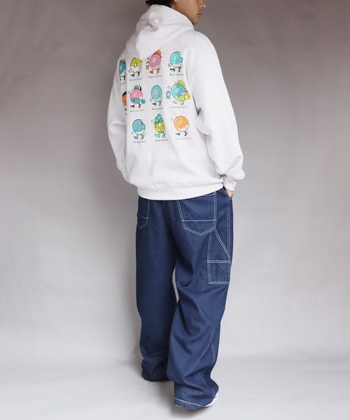 8(eight)(エイト)の「裏起毛WALKING DONUTプルパーカー(パーカー・メンズ・スミクロ/ホワイト/ブラック・MEDIUM/X-LARGE/LARGE)」の18枚目の写真