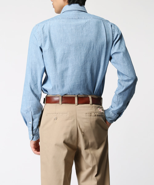 POLO RALPH LAUREN（ポロ ラルフ ローレン）の「スリムフィット インディゴ シャンブレー シャツ（シャツ/ブラウス・メンズ・ネイビー・15.5/16.5/15 /16/17/14.5）」の4枚目の写真