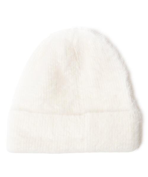 WEGO（ウィゴー）の「WEGO/シャギーニットキャップ（ニットキャップ/ビーニー・レディース・ブラック/オフホワイト/グレー・FREE）」の4枚目の写真