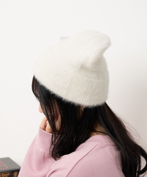 WEGO（ウィゴー）の「WEGO/シャギーニットキャップ（ニットキャップ/ビーニー・レディース・ブラック/オフホワイト/グレー・FREE）」の2枚目の写真