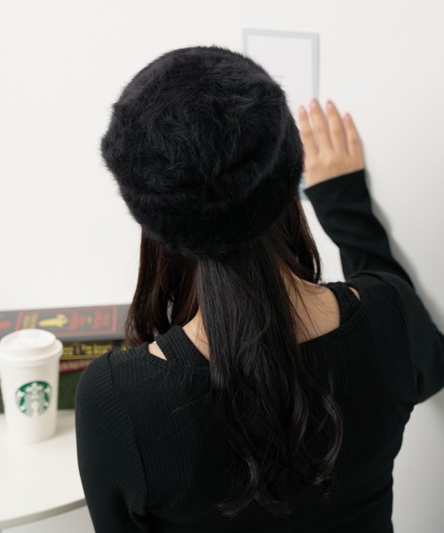 WEGO（ウィゴー）の「WEGO/シャギーニットキャップ（ニットキャップ/ビーニー・レディース・ブラック/オフホワイト/グレー・FREE）」の8枚目の写真