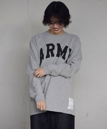 TOP KHAKI （トップカーキ）の「【TOP KHAKI】ARMY ロングスリーブTシャツ(GRAY)（Tシャツ/カットソー）」
