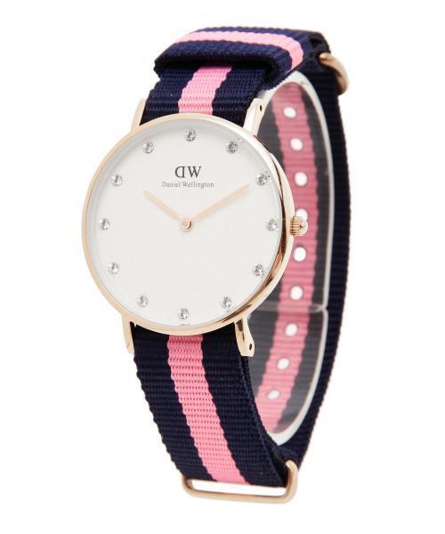 Ray BEAMS（レイビームス）の「DANIEL WELLINGTON / Classy Glasgow ローズゴールド 34mm （アナログ腕時計・レディース・ピンク/ネイビー・ONE SIZE）」の5枚目の写真