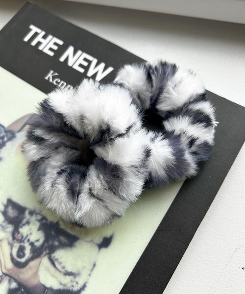 ⓝⓔⓦ【ミンクファー付きレオパード】ベビーヘアクリップ　キッズ　ヘアゴム ⓝⓔⓦ【ミンクファー付きレオパード】ベビーヘアクリップ キッズ