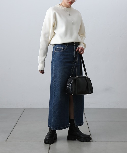 COLONY 2139（コロニートゥーワンスリーナイン）の「ガゼット付スウェットライクニット（ニット/セーター・レディース・ブラック/オフホワイト/グレー/ブラウン/ネイビー・FREE）」の20枚目の写真