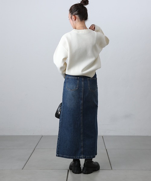 COLONY 2139（コロニートゥーワンスリーナイン）の「ガゼット付スウェットライクニット（ニット/セーター・レディース・ブラック/オフホワイト/グレー/ブラウン/ネイビー・FREE）」の22枚目の写真