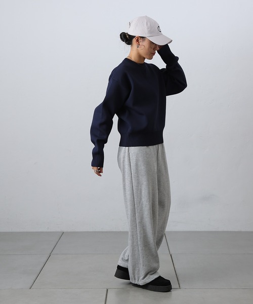 COLONY 2139（コロニートゥーワンスリーナイン）の「ガゼット付スウェットライクニット（ニット/セーター・レディース・ブラック/オフホワイト/グレー/ブラウン/ネイビー・FREE）」の8枚目の写真