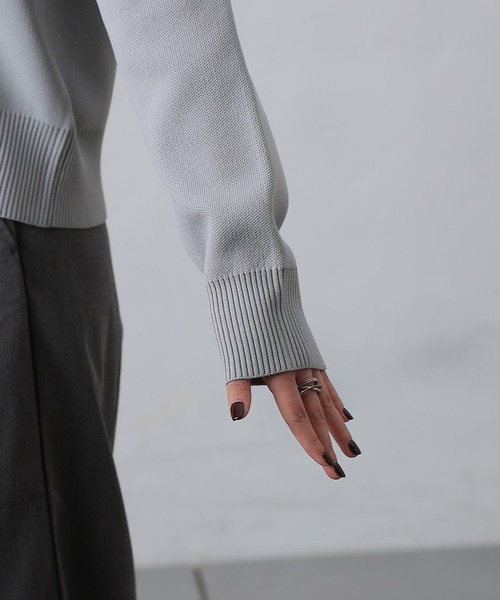 COLONY 2139（コロニートゥーワンスリーナイン）の「ガゼット付スウェットライクニット（ニット/セーター・レディース・ブラック/オフホワイト/グレー/ブラウン/ネイビー・FREE）」の13枚目の写真