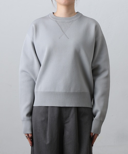COLONY 2139（コロニートゥーワンスリーナイン）の「ガゼット付スウェットライクニット（ニット/セーター・レディース・ブラック/オフホワイト/グレー/ブラウン/ネイビー・FREE）」の9枚目の写真