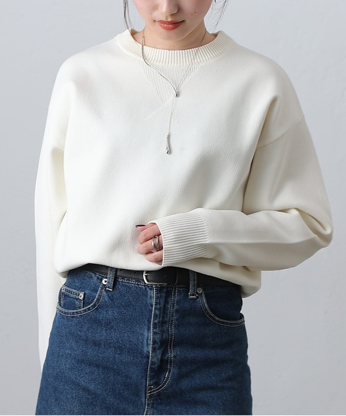 COLONY 2139（コロニートゥーワンスリーナイン）の「ガゼット付スウェットライクニット（ニット/セーター・レディース・ブラック/オフホワイト/グレー/ブラウン/ネイビー・FREE）」の18枚目の写真