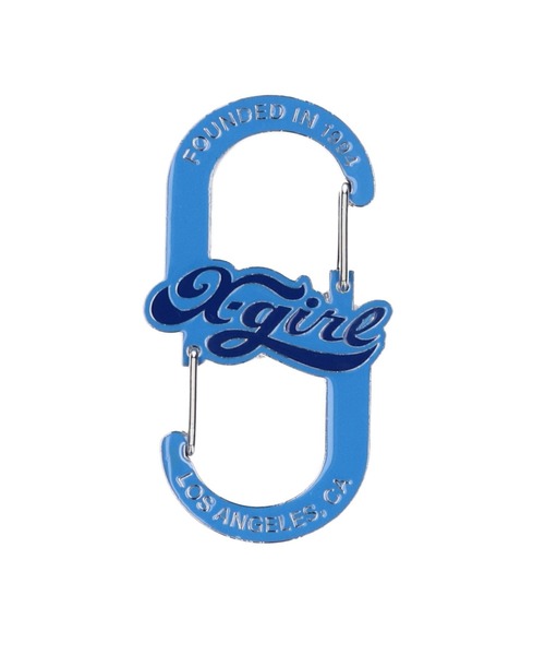 X-girl（エックスガール）の「CHEERFUL LOGO CARABINER（キーケース/キーアクセサリー・レディース・ホワイト/ライトブルー/ブラック・ONE SIZE）」の9枚目の写真