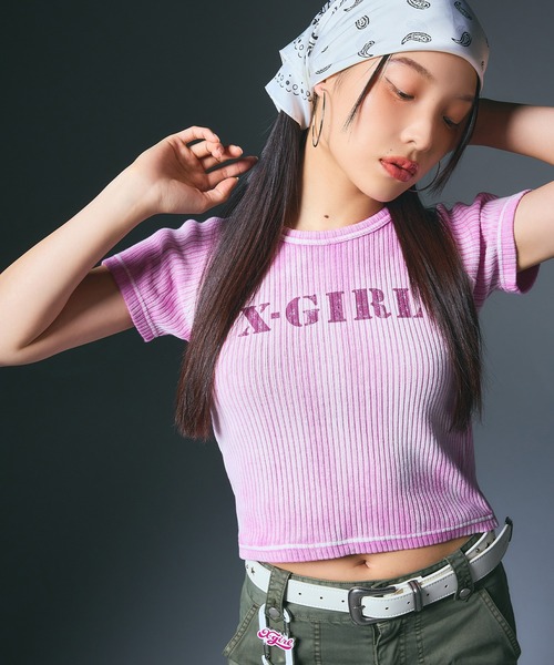 X-girl（エックスガール）の「CHEERFUL LOGO CARABINER（キーケース/キーアクセサリー・レディース・ホワイト/ライトブルー/ブラック・ONE SIZE）」の5枚目の写真