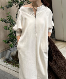 DouDou | 裏起毛前後2WAYジップワンピース(ワンピース)