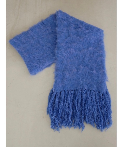TRUNC（トランクエイティーエイト）の「Fluffy Fringe Stole（ストール/ショール・レディース・ブラック/チャコールグレー/ブルー/アイボリー・FREE）」の16枚目の写真