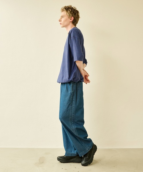 Kelen(ケレン)の「「KELEN MENS / ケレン メンズ」 SIDE LINE EASY DENIM FLORA(デニムパンツ・メンズ・ライトインディゴブルー/インディゴブルー・38/40/42)」の16枚目の写真