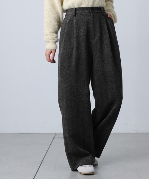 【セール】ヘリンボーン2タックトラウザー（その他パンツ）｜COLONY 2139（コロニートゥーワンスリーナイン）