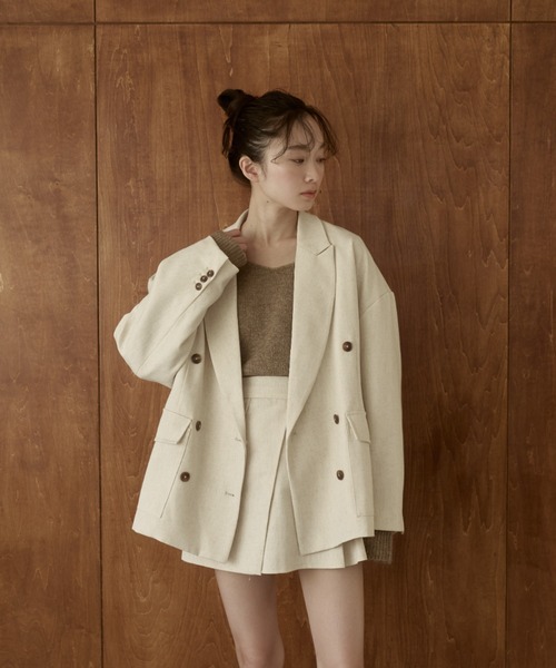 moi tytto（モイテュット）の「レイヤードスカート（スカート・レディース・ナチュラル/チェック/ブラウン/ブラック・MEDIUM/SMALL）」の6枚目の写真