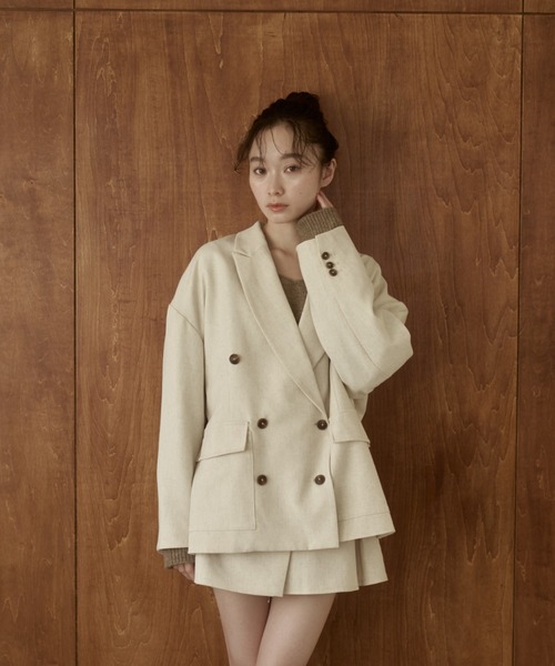 moi tytto（モイテュット）の「レイヤードスカート（スカート・レディース・ナチュラル/チェック/ブラウン/ブラック・MEDIUM/SMALL）」の9枚目の写真