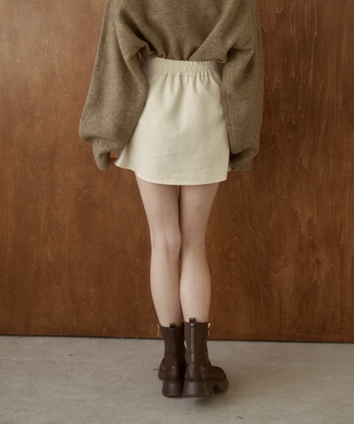 moi tytto（モイテュット）の「レイヤードスカート（スカート・レディース・ナチュラル/チェック/ブラウン/ブラック・MEDIUM/SMALL）」の14枚目の写真