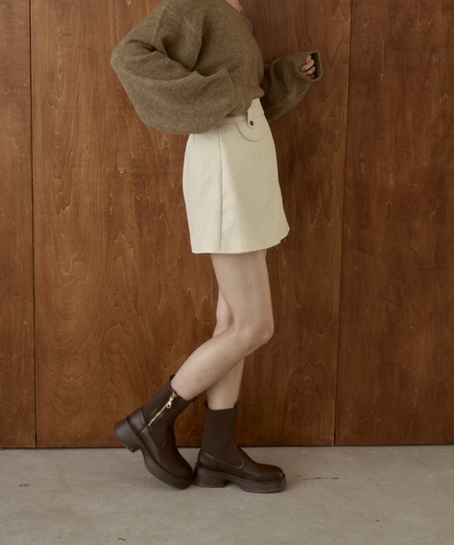 moi tytto（モイテュット）の「レイヤードスカート（スカート・レディース・ナチュラル/チェック/ブラウン/ブラック・MEDIUM/SMALL）」の15枚目の写真