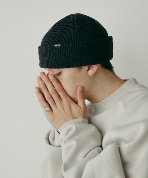 schott(ショット)の「schott/ショット ベーシックニットワッチ ニット帽(ニットキャップ/ビーニー・メンズ・モカ/オレンジ/ネイビー・FREE)」の3枚目の写真