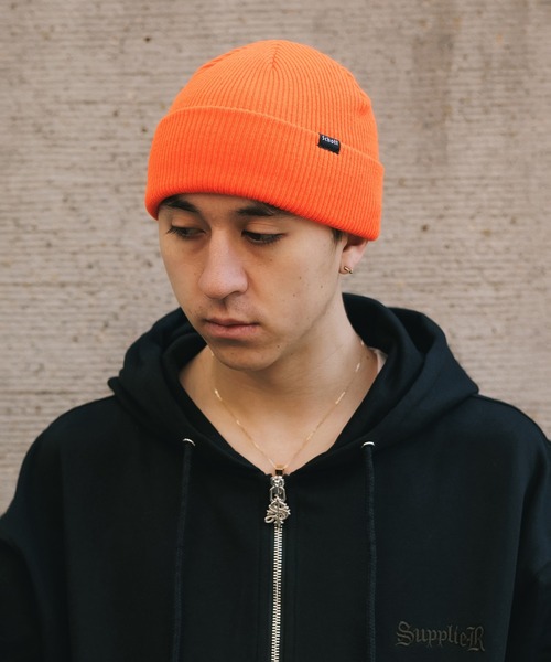 schott(ショット)の「schott/ショット ベーシックニットワッチ ニット帽(ニットキャップ/ビーニー・メンズ・モカ/オレンジ/ネイビー・FREE)」の1枚目の写真