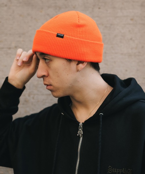schott(ショット)の「schott/ショット ベーシックニットワッチ ニット帽(ニットキャップ/ビーニー・メンズ・モカ/オレンジ/ネイビー・FREE)」の14枚目の写真
