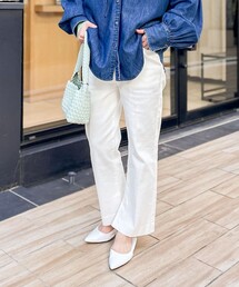 Rie Miller | 【RM denim】スリットクロップドハイウエストデニム(デニムパンツ)