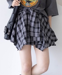 clear | チェック柄ラップ風スカート[インパン付] ≪2025SS新作≫(スカート)