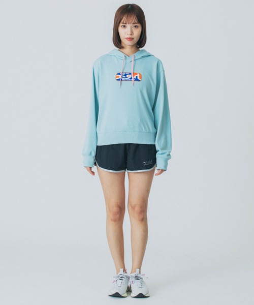 X-girl（エックスガール）の「X-GIRL/エックスガール クロップド丈パーカー 155251012002（パーカー・レディース・ライトブルー/グレー/ホワイト/ライム/オレンジ/ライトイエロー・L/M）」の16枚目の写真