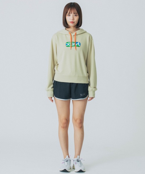 X-girl（エックスガール）の「X-GIRL/エックスガール クロップド丈パーカー 155251012002（パーカー・レディース・ライトブルー/グレー/ホワイト/ライム/オレンジ/ライトイエロー・L/M）」の19枚目の写真