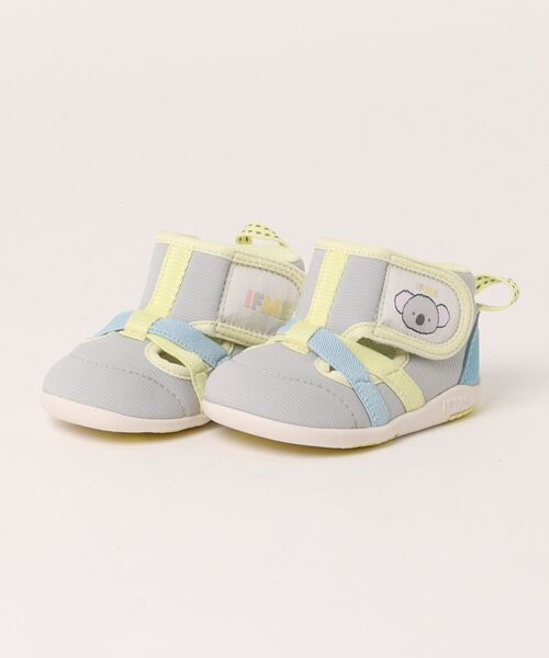 IFME（イフミー）の「《IFME》ｺｱﾗﾓﾁｰﾌｻﾏｰﾌｧｰｽﾄ（スニーカー・キッズ・ベージュ/ピンク/グレー・13.0cm/12.5cm/12.0cm/11.5cm）」の2枚目の写真