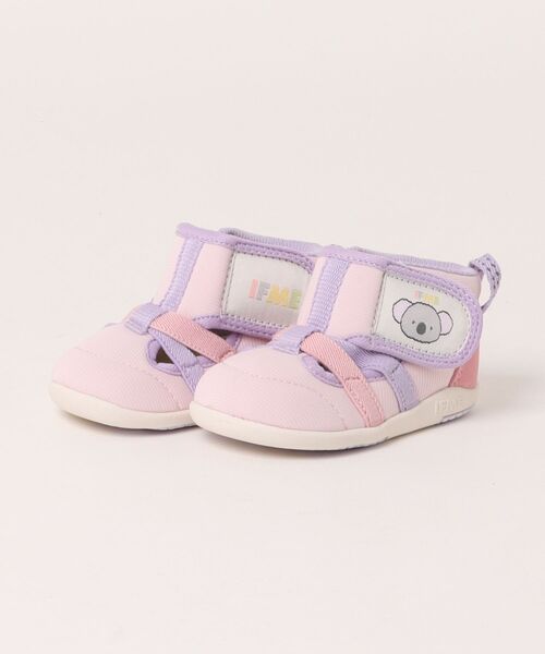 IFME（イフミー）の「《IFME》ｺｱﾗﾓﾁｰﾌｻﾏｰﾌｧｰｽﾄ（スニーカー・キッズ・ベージュ/ピンク/グレー・13.0cm/12.5cm/12.0cm/11.5cm）」の3枚目の写真