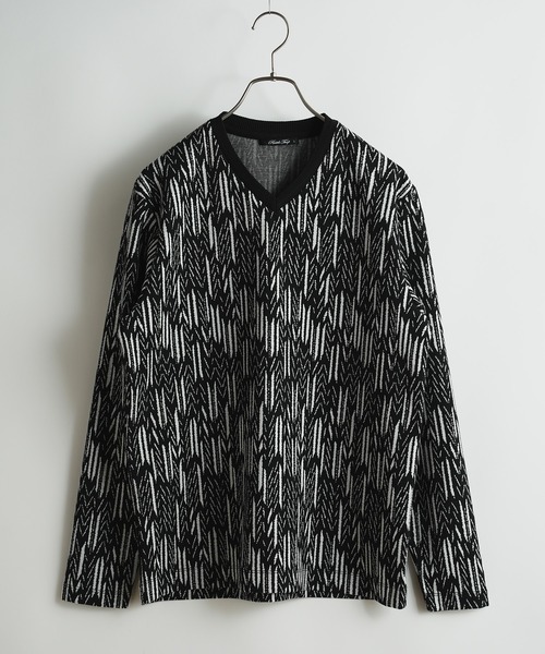 RATTLE TRAP(ラトルトラップ)の「ゴシックジャガードロングスリーブTシャツ(Tシャツ/カットソー・メンズ・ブラック系その他・M/L)」の1枚目の写真