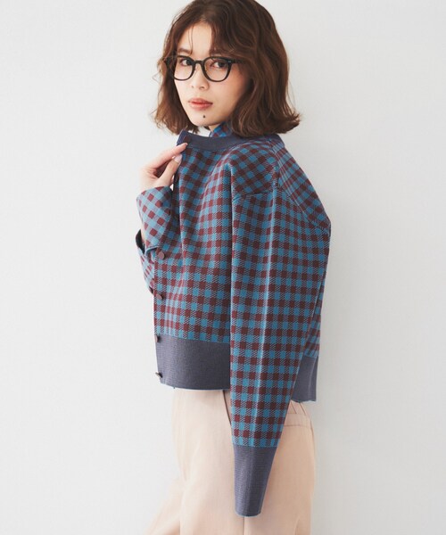 UNTITLED（アンタイトル）の「【セットアップ可能】スポンディッシュ カーディガン（カーディガン/ボレロ・レディース・ブラック系1/ブルー系1/ブラック・44/48/00/02/04）」の6枚目の写真