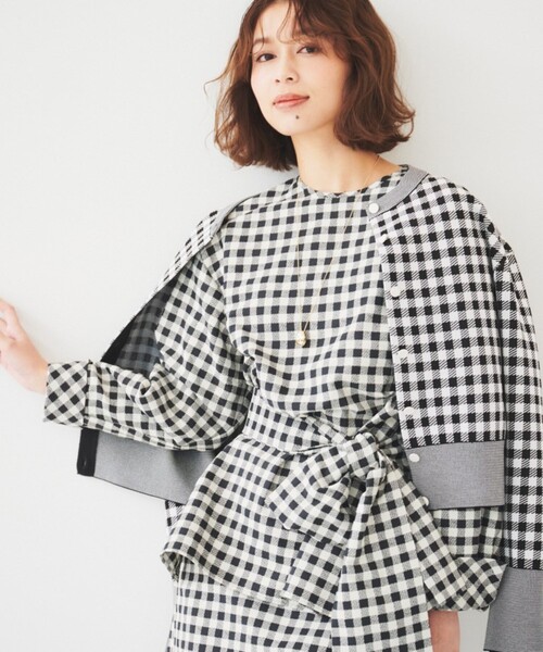 UNTITLED（アンタイトル）の「【セットアップ可能】スポンディッシュ カーディガン（カーディガン/ボレロ・レディース・ブラック系1/ブルー系1/ブラック・44/48/00/02/04）」の9枚目の写真