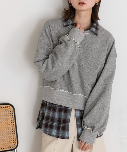 ad thie(アドティエ)の「オーバーサイズ チェックシャツ(シャツ/ブラウス・レディース・ブラック/ブルー/レッド/ブラウン・FREE)」の15枚目の写真