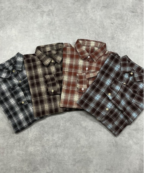 ad thie(アドティエ)の「オーバーサイズ チェックシャツ(シャツ/ブラウス・レディース・ブラック/ブルー/レッド/ブラウン・FREE)」の8枚目の写真