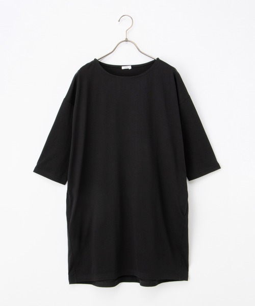 Honeys（ハニーズ）の「【ＵＶカット】７分袖コクーンチュニック（チュニック・レディース・ブラック系その他/ネイビー系/ブルー/ブラック・L/LL/M）」の17枚目の写真