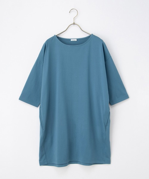 Honeys（ハニーズ）の「【ＵＶカット】７分袖コクーンチュニック（チュニック・レディース・ブラック系その他/ネイビー系/ブルー/ブラック・L/LL/M）」の19枚目の写真