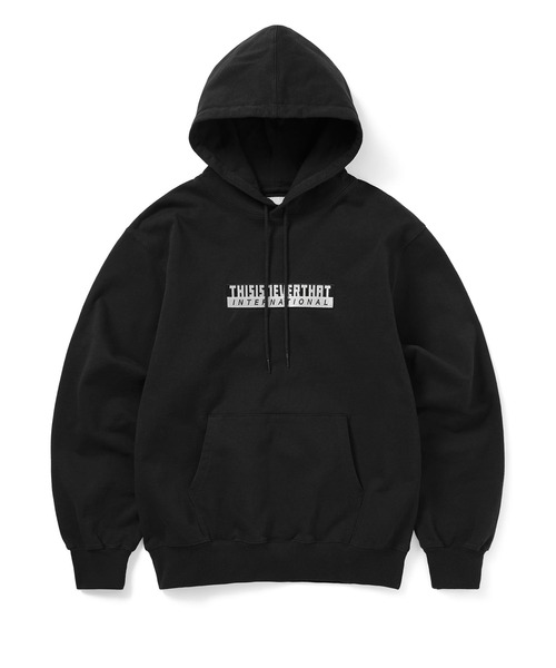 【THISISNEVERTHAT】TNT スポーツパーカー ブラック セール】TNT International Hoodie(パーカー